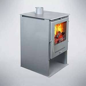 Печь-Камин Варвара "ГАРМОНИЯ 105 (Графит)" (Стальная 3D футеровка)